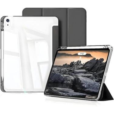 Imagem de Capa tablet Capa Transparente Para iPad (A16) 2025/iPad 10ª Geração 2022+ Caneta Stylus Com Suporte de três dobras, Despertar([Preto],iPad 10a (10,9 ")2022)