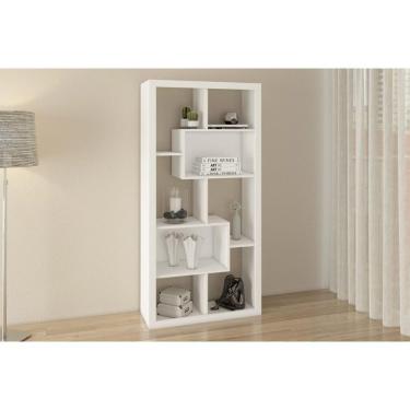 Imagem de Estante Livreiro Solteiro E1712 C/ 2 Nichos Branco - Tecno Mobili