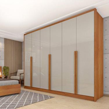 Imagem de Guarda Roupa Casal 6 Portas 6 Gavetas - Realeza-cinamomo-off White - Tcil Móveis