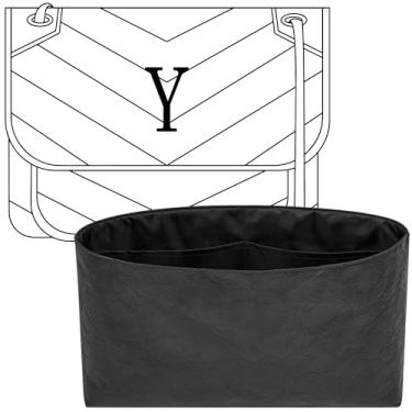 Imagem de FANJI Project Bolsa organizadora para bolsa YSL Niki M, ajuste personalizado no interior, leve, resistente à água, com zíper (preto fosco)