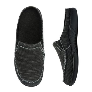 Imagem de ADAX Pantufas femininas largas com suporte de arco – alívio da dor da fascite plantar – Sapatos ortopédicos para joanetes diabéticos, Preto/preto, 40