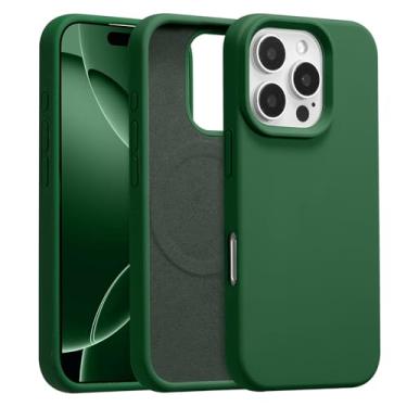Imagem de UCASONG Capa magnética para iPhone 16E de 6,1 polegadas, capa de silicone líquido premium, [compatível com Magsafe] [forro de microfibra macio antiarranhões], capa de telefone fina e à prova de choque