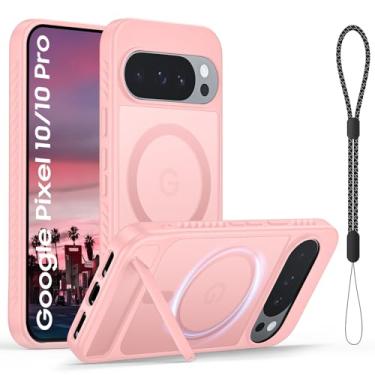 Imagem de Vividarm Capa magnética para Google Pixel 10 Pro/Pixel 10, [suporte invisível embutido] [compatível com acessórios MagSafe] Capa de telefone feminina translúcida fina à prova de choque de 6,3