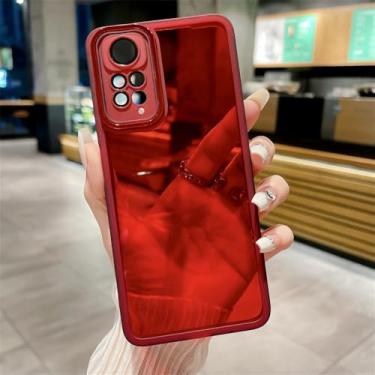 Imagem de Capa de celular para Xiaomi Redmi Note 12 Pro 11 Pro 5G 10 8 9 Redmi 13C 12C 10C A2 A1 9C 9A 8A com protetor de lente de câmera, vermelha, para Redmi Note 9