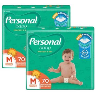Imagem de Kit 2 Pacotes Fralda Descartável Personal Baby - Pacote Hiper Tam M - 