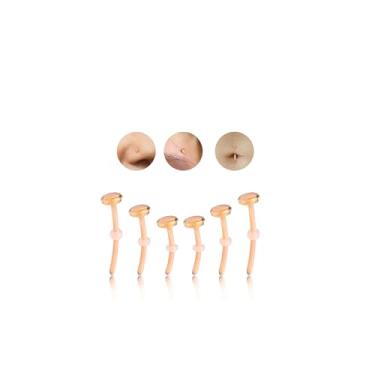 Imagem de 6ixGosh 3 pares de retentores de piercing de vidro 14G 16G 18G para cartilagem de torre de sobrancelha, piercing de nariz, joias, anel de umbigo curvo transparente barra de vidro, concha Daith Tragus