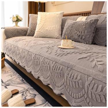 Imagem de SPXMQSS Capa de sofá seccional, capa de sofá supermacia, capa de canto de 1/2/3/4 lugares, universal antiderrapante em forma de L, protetor de móveis D 30 x 50 cm