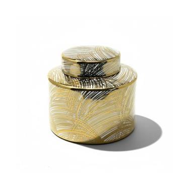 Imagem de Pote Decorativo de Cerâmica com Tampa de Plástico Pote Multiuso Decora