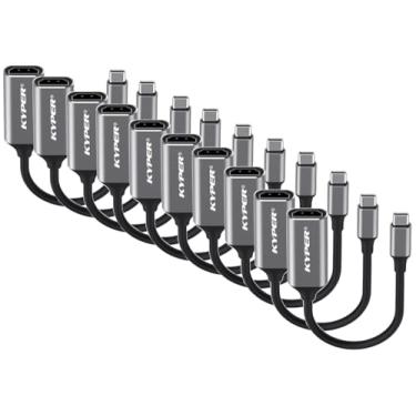 Imagem de Kyper USKyper-484K pacote com 10 adaptadores USB C para HDMI 4K, tipo C para HDMI [Thunderbolt 3/4] para laptop, MacBook Pro/Air, iPhone15 Pro max, Dell XPS, HP Pixelbook, Thinkpad, Surface, Ipad Pro
