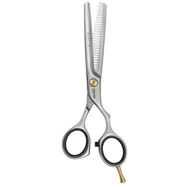 Imagem de Jaguar Tesoura Pre Style Relax 13 cm Offset Profissional, Ergonômica, Desbaste de Cabelo de Aço, Texturização, Tesoura de Corte e Corte para Salão de Beleza, Esteticistas, Cabeleireiros e Barbeiros