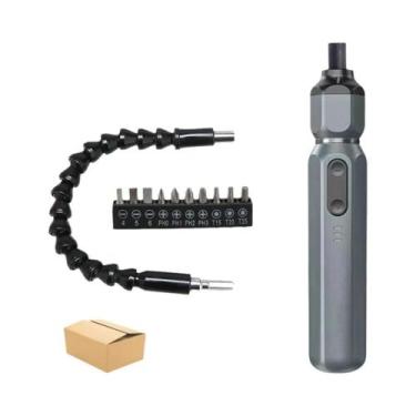 Imagem de Chave De Fenda Elétrica Compacta Sem Fio Com Bateria De Lítio Recarreg