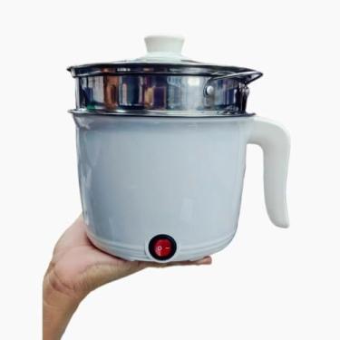 Imagem de Panela de Arroz，Panela de Arroz Eletrica110v/220v, Material de AçO InoxidáVel Interno，Capacidade 1, 6 Litros，Adequado Para Mingau de Cereal, Arroz Cozido, Legumes Cozidos a Vapor(220v)