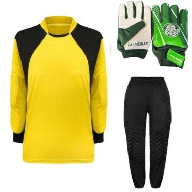 Imagem de Kit De Goleiro TRB + Luva De Goleiro Infantil Palmeiras DRB Goalkeeper