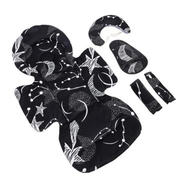 Imagem de Hilitand Almofada de Resfriamento para Carrinho de bebê, Almofada Respirável de Poliéster Macia para a Pele Com Capa Removível para Berço de Carrinho e Suporte de Mesa para Troca (BLACK)