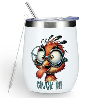 Imagem de Copo de vinho com citações engraçadas, presentes de pássaros sarcásticos, decoração de pássaros, parede dupla, isolamento a vácuo, caneca de café, copo de vinho de 340 g com tampa para pai, mãe