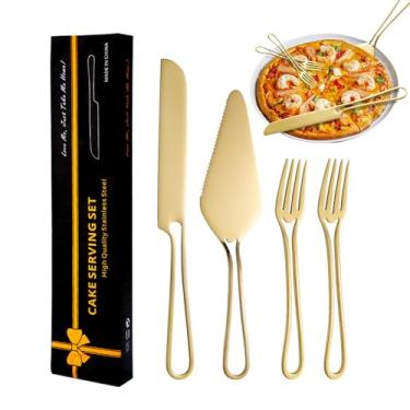 Imagem de Fatiador De Queijo Utensílios - Ergonômico,Garfos Para Sobremesas - Espátula Para Queijo Cortador De Bolo Utensílios De Cozinha Para Assar Para Casamentos Festas Jantares E Celebrações