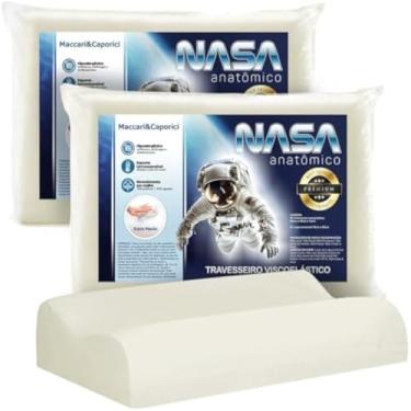 Imagem de Travesseiros ergonomicos para suporte da cervical, viscoelastico, relaxante, confortavel, 60x40cm, macio.