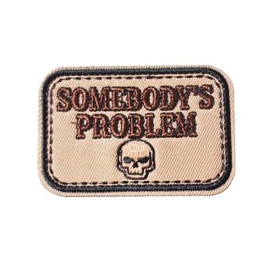 Imagem de Somebody's Problem Patch Hook and Loop 7,6 cm x 5 cm Inspirada em Música Country Emblema de Moral Bordado para Mochilas, Chapéus, Colete, Jaquetas Cowboy Western, Presente Engraçado para Mamãe Pai