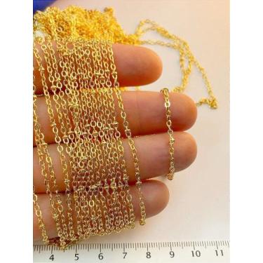 Imagem de Corrente Cadeado Diamantada com Trava de 0,40mm - Banho de Ouro 2 Milé