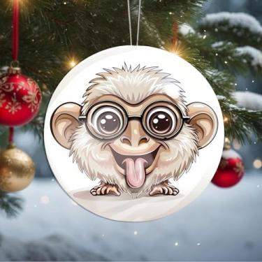 Imagem de Enfeites de Natal com cristais de animais, enfeites de árvore de Natal feitos à mão, decoração de carro e casa - presentes de Natal, decoração de artesanato em acrílico, ideias de troca de presentes