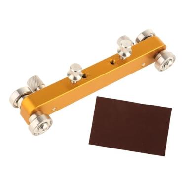 Imagem de YIJU Lixadeira de pestana e rastilho para ponte de guitarra com lixa, ferramenta portátil e compacta para reparos de luthiers, ideal para prática, Ouro