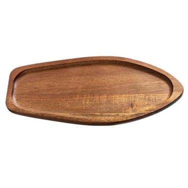 Imagem de Travessa de madeira, bandeja de servir comida em forma de nuvem, suporte portátil para lanches, joias decorativas