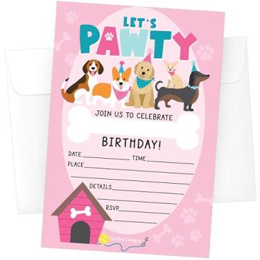 Imagem de Hadley Designs Convite de festa infantil para cães