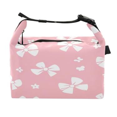 Imagem de STAYTOP Lancheira fofa de gravata borboleta com fivela, lancheira isolada para meninos e meninas, lancheira térmica para trabalho escolar