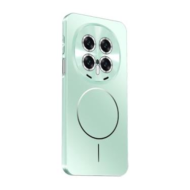 Imagem de LYJSMGZ Capa magnética para Huawei Honor Magic 8 Pro/Magic 8, capa protetora de lente à prova de choque, fina, antiimpressões digitais, suporta carregamento sem fio, verde, Majic 8