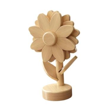 Imagem de MotiveTech Conjunto de 3 peças de porta-copos de madeira, tapete isolante, jogo americano de madeira antiderrapante, tapete de mesa de madeira para bule, E