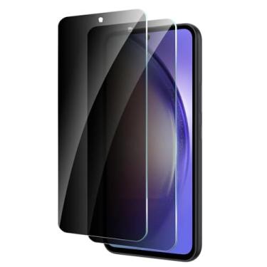 Imagem de Para Samsung Galaxy S23 FE, 2 PCs Vidro Temperado Protetor de Tela Contra Espiões Filme de Vidro Privado