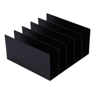 Imagem de Zerodis Organizadores de Arquivos de Mesa de Metal Com 5 Slots, Racks e Suportes para Pastas de Arquivos Suporte de Documentos de Escritório para, Cadernos de Correio Organizadores de Mesa