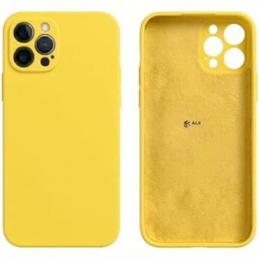 Imagem de Capa de Silicone Premium para iPhone 12 Pro – Case Aveludada por Dentro com Proteção de Câmera e Toque Macio (AMARELO)