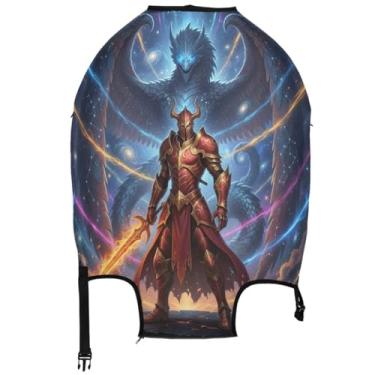 Imagem de Joisal Capa protetora de bagagem de guerreiro colorida e legal, linda bagagem, colorida, essencial para férias, manga de mala,, Guerreiro colorido e legal, M, Fits 22-24 Inch Case, Capa de mala