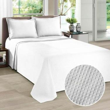 Imagem de Kit Colcha / Cobre leito Casal Piquet - Dohler - DOHLER S.A., BRANCO