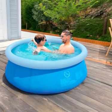 Imagem de Piscina Infantil Adulto 1000 Litros Redonda Inflável 168cm X 51cm Lazer Com a Família Premium