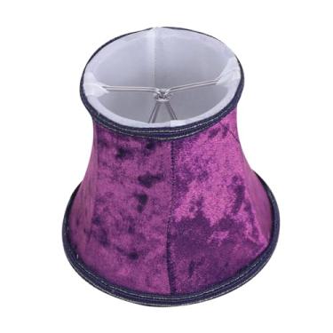 Imagem de NULYLU 1 peça capa de lâmpada moderna sombra de tecido roxo profundo para lâmpadas de mesa e piso acessório de decoração de luz para lustres e cabeceira