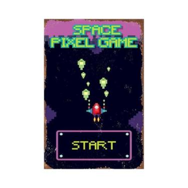 Imagem de Placa De Metal Vintage Gamer, Cartaz De Jogos Clássicos, Placa De Alum