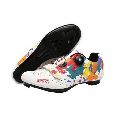 Imagem de Sapatilhas De Ciclismo Unissexo Respiráveis Para MTB Com Cravos Para E