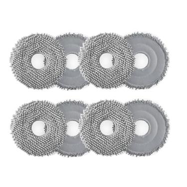 Imagem de Hujscufdjy Compatível com Roborock Qrev Curv Series/pro/maxv/Master, acessórios Mop Robot Vacuum Clean Mop Cloth Parts (8 peças)