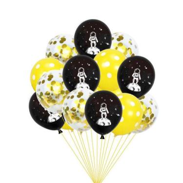 Imagem de Kit de balões de festa, látex preto, 12 cm, 15 unidades - yiweisai