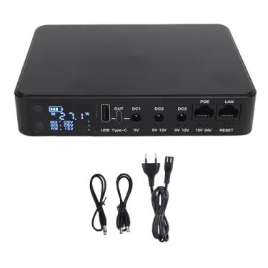 Imagem de Asixxsix Backup de Bateria UPS, Fonte de Alimentação de Bateria de Backup de 18000mAh Com Saída POE15V 24V USB 5V 9V 12V para Roteador de Câmeras de Segurança, Display Digital (Plugue UE)