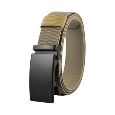 Imagem de Cinto Tático Masculino De Tamanho Grande Em Nylon Elástico Com Fivela 