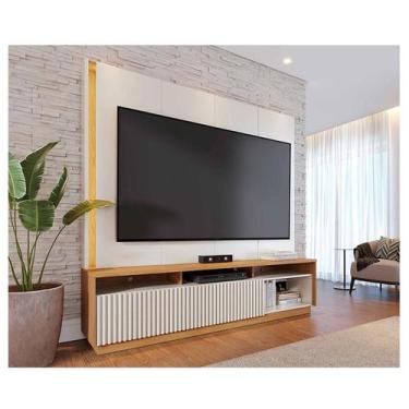 Imagem de Estante Home Theater Ambiente Jordão Off White Freijó - Colibri