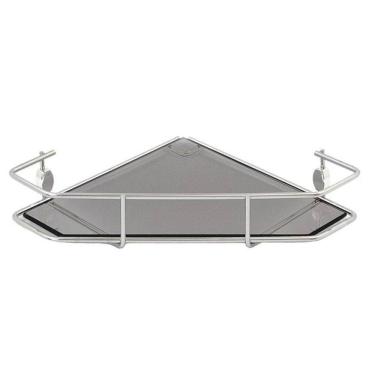 Imagem de Porta Shampoo Canto Giosul com Vidro, Cromado