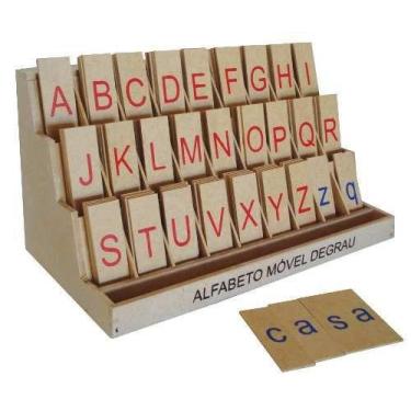 Imagem de Brinquedos Educativos - Alfabeto Móvel Degrau 130 Peças - Sonho de Cri
