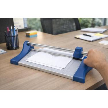 Imagem de Refiladora de Papel A4 Aurora AST410  Guilhotina Profissional, Corta a