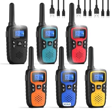 Imagem de Wishouse Walkie Talkies Para Crianças E Adultos - Rádios Bidirecionais Recarregáveis De Longo Alcance, Presente, Acessórios Para Caminhadas, Equipamentos De Acampamento Com Lâmpada, Sirene Sos, Aler