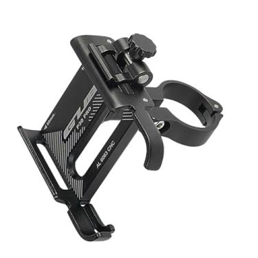 Imagem de Vroomoto Suporte de montagem de bicicleta liga de alumínio liberação rápida anti-trepidação ajuste de 360 graus para telefones de 60 100 mm de largura