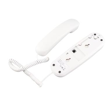 Imagem de Cosiki Telefone Residencial Com Fio, Pausa Conveniente, último Número, Rediscagem, Telefone Fixo Montável na Parede para Escritório Doméstico, Branco